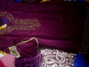 Embroidered Maroon Salwar Kameez Set