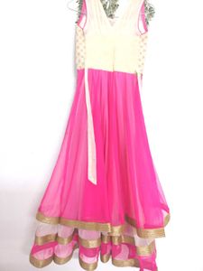 Pink &amp; Gold Embellished Party Dress