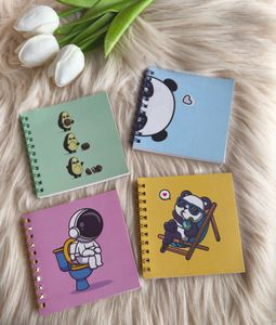 Cute Cartoon Spiral Notebooks (Set of 4)