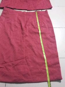 Vintage Red Skirt Suit