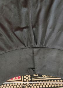 Black Top Satin Like Cloth