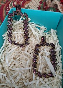 Vintage Purple Crystal Stone Earrings!!