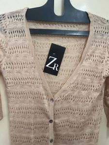 Netted Woolen Shrug