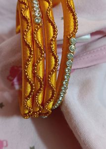 Silk Thread Bangles Prepared By Me