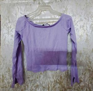 Purple Long Sleeve Top
