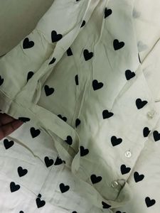 ONLY brand White Dress With Black Hearts