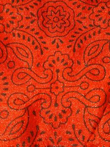 Red Brocade Blouse