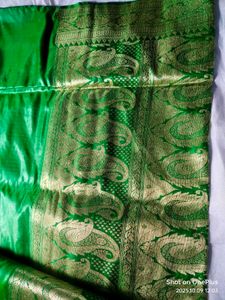 Pink &amp; Green Benarasi silk saree