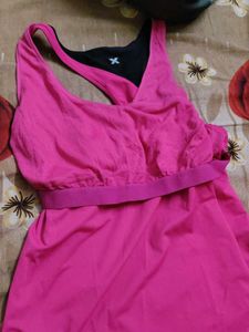 Pink Ruffle Mini Dress