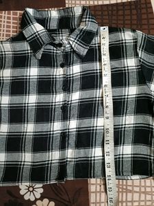Crop Check Shirt For Women