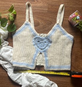 Sweet Heart Crochet Crop Top