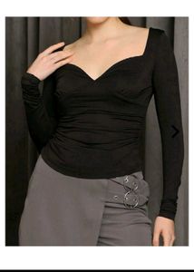 Stylish Black Long Sleeve Top