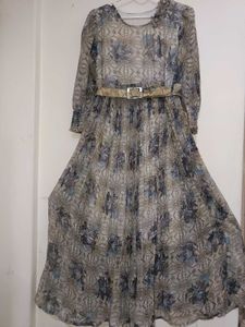 Elegant Floral Print Maxi Dress