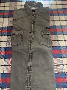 Ed hardy Mens Denim Shirt Grey