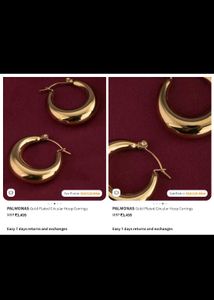 PALMONAS Gold Hoop Earrings