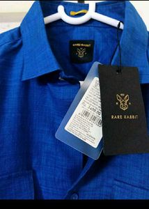 FINAL PRICE NEW RARE RABBIT Blue LINEN Shirt