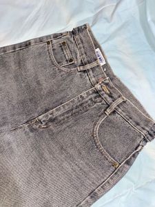 High Waist Wide Straight Fit Jeans