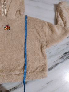 Urbanic Ski Bear Fleece Hoodie Beige Cream