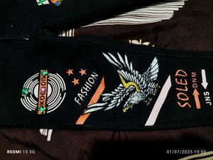 Embroidered Graphic Jeans