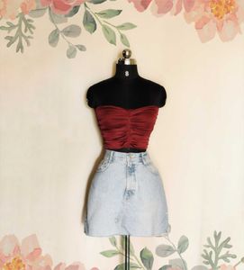 Ruched Bustier Top