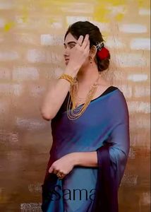 Elegant Blue Ombre Saree