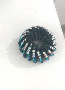 Bird's Nest Hair Clip - Rhinestone Accent