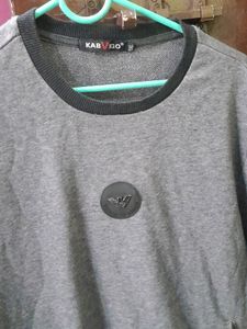 Gray Sweatshirt With Chain Pockets