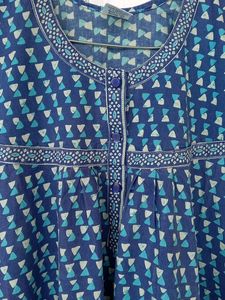 Blue Cotton Nighty