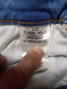 Blue Denim Jeans tailor made bottom narrow,