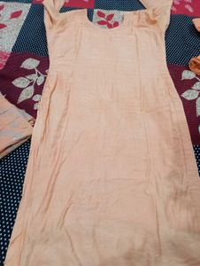 Beautiful Peach Seroskhi Work Suit