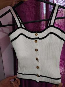 White Sleeveless Top