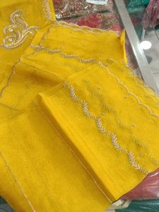 Yellow Embroidered Salwar Suit