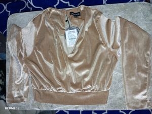 Gorgeous Golden Velvet Crop Top 👌❤