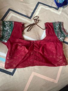 Red Embellished Saree