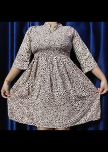 Leopard print Fit & Flare Dress