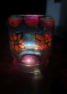 Set of 6 Hand Painted lamps Candle Holder