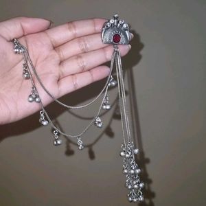 Oxidized Silver Kashmiri Earrings
