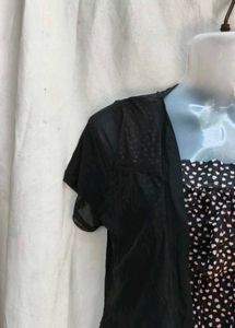 Black Top and Shrug Set