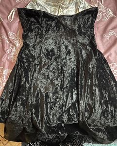 Elegant Black &amp; White Flared Barbie Gown
