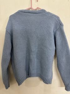 Blue Knit Cardigan