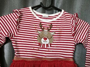 Adorable Girls Christmas Reindeer Dress ❤️