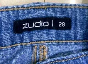 Zudio Wide Leg Denim Jeans(28&#34;)