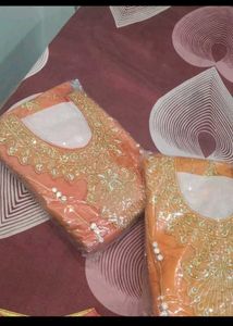 4 colour available Elegant Green Embroidered Dress