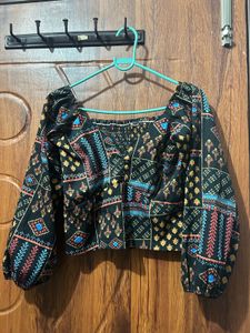 Patterned Crop Top