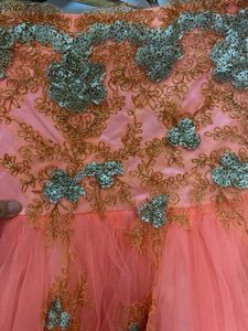 Orange Tulle Party Dress For Baby Girl