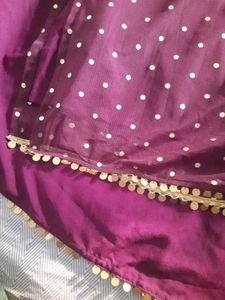 Partywear Wine Sharara set with Dupatta