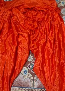 PLUS SIZE RED BANARSI SALWAR SUIT SET