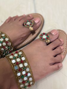 Ethnic Beaded Flats