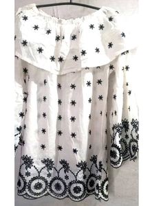 Elegant White Embellished Top