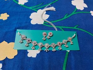 Stylish Traditional Oxidised Silver Flower Choker